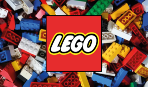 LEGO logo surrounded by colourful LEGO bricks, representing creativity and long-term brand growth