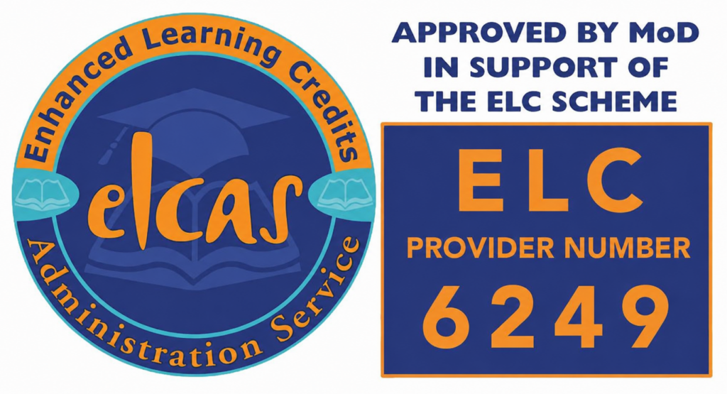 ELCAS (Enhanced Learning Credits Administration Service) approved provider logo displaying ELC provider number 6249.
