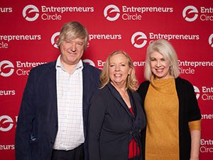 Deborah Meaden with Simon and Prue at Entrepreneurs Circle